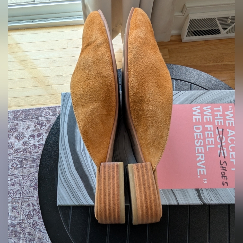 Jeffrey Campbell Mustard Suede Slip-On Mules - Picture 4 of 14